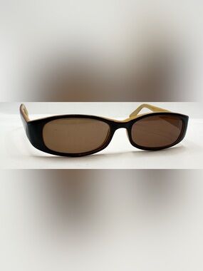 311 Brown Oval Sunglasses Frames Only